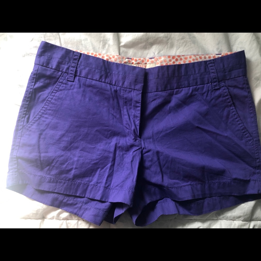 J crew purple chino shorts